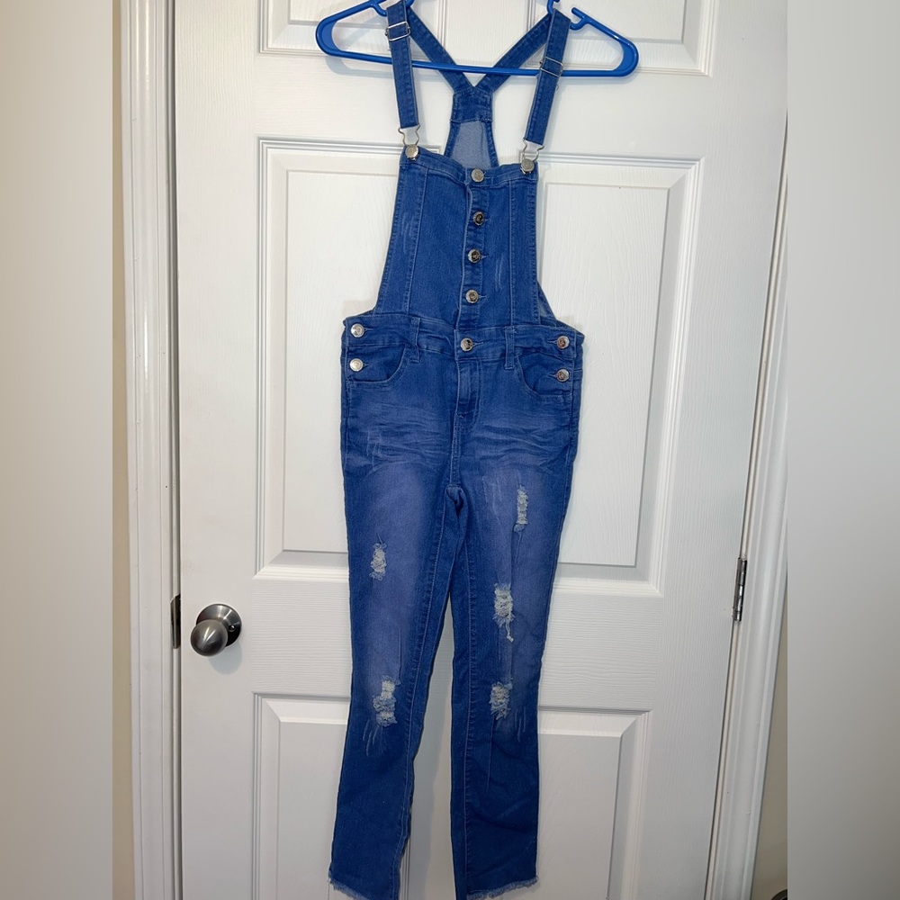 Cutie Patootie girls denim bibs size 8/10
